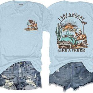 I Got A Heart Like A Truck T Shirt Women Country Music Shirts Nashville Concert